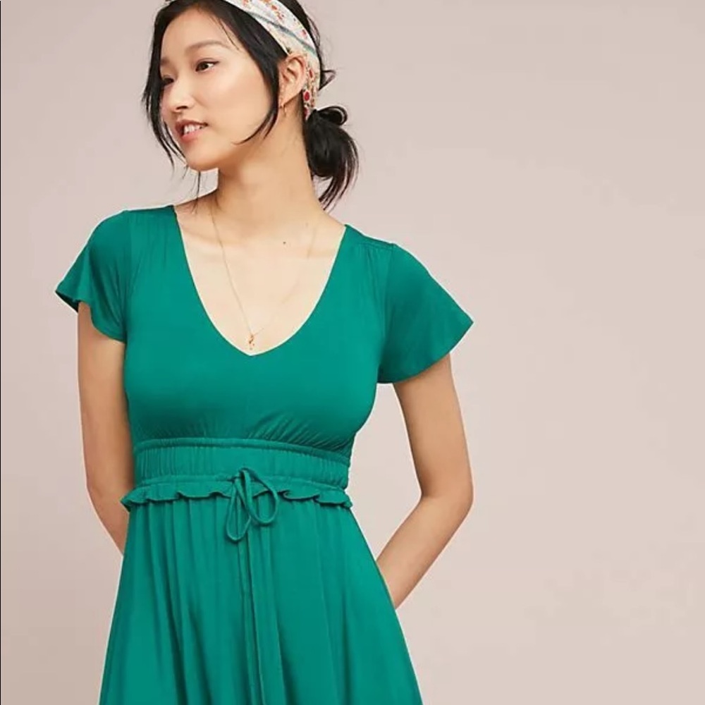 Anthropologie Maeve Green Dress  XL